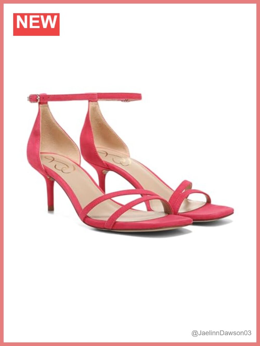 Sam Edelman Peonie Strappy Kitten Heel Sandals Leather Adjustable Buckle